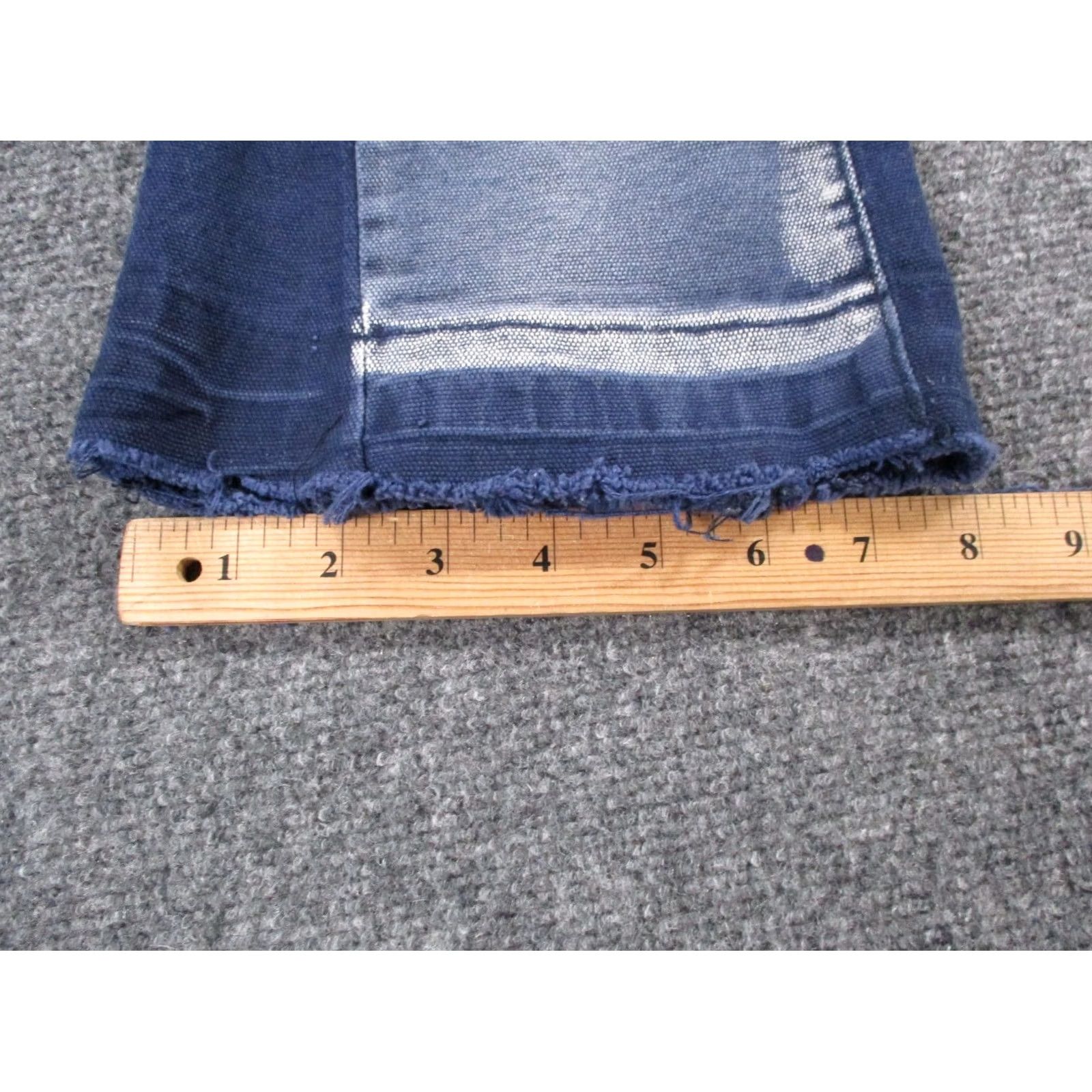Denime Valabasas Jeans Womens 32 Blue Denim Stretch Flared Distressed Casual Size 24" / US 00 / IT 34 - 5 Thumbnail