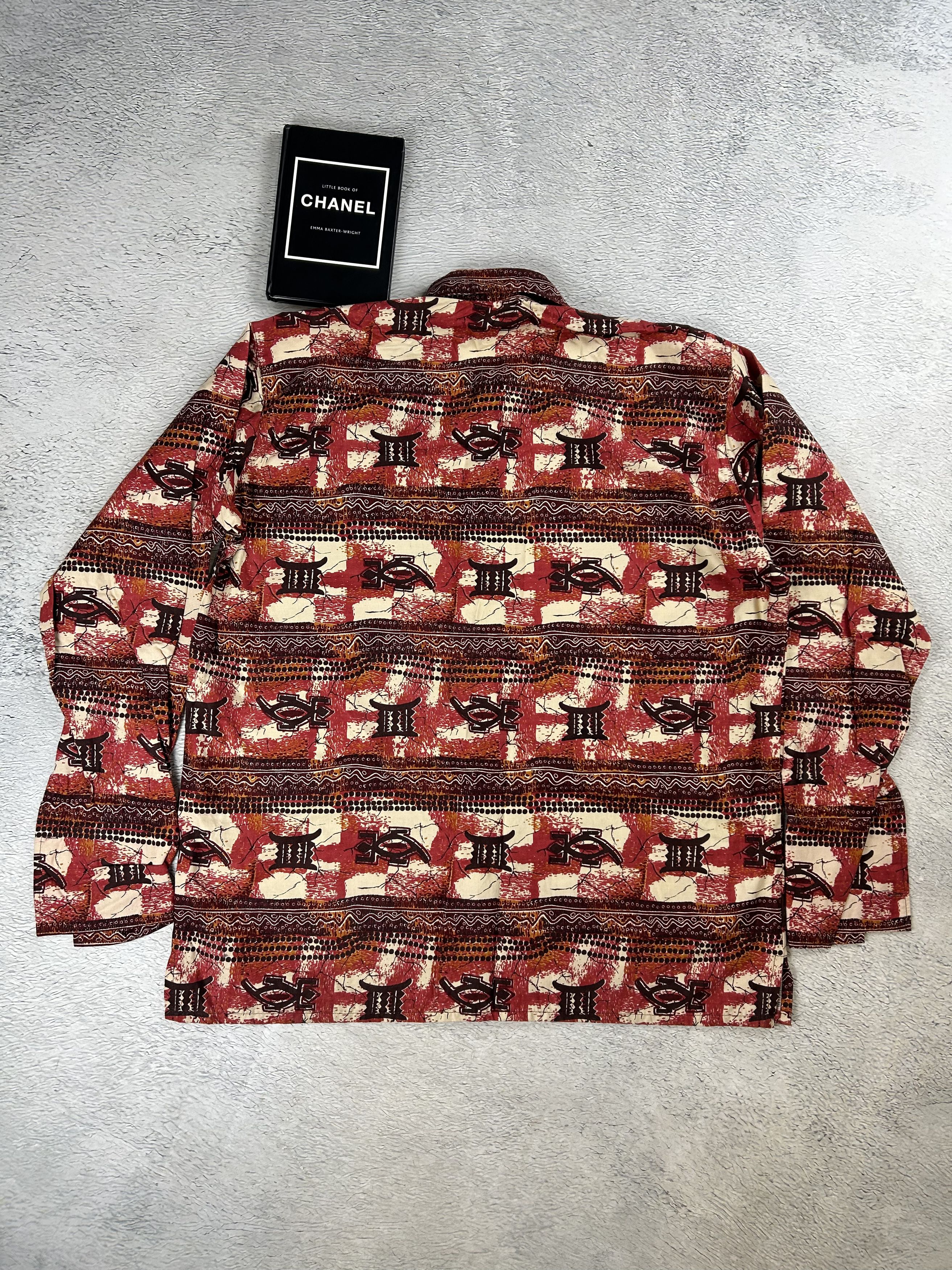Flannel × Japanese Brand × Vintage Vintage Chinese shirts Monogram AOP Oldmoney Oversize Size US XL / EU 56 / 4 - 2 Thumbnail