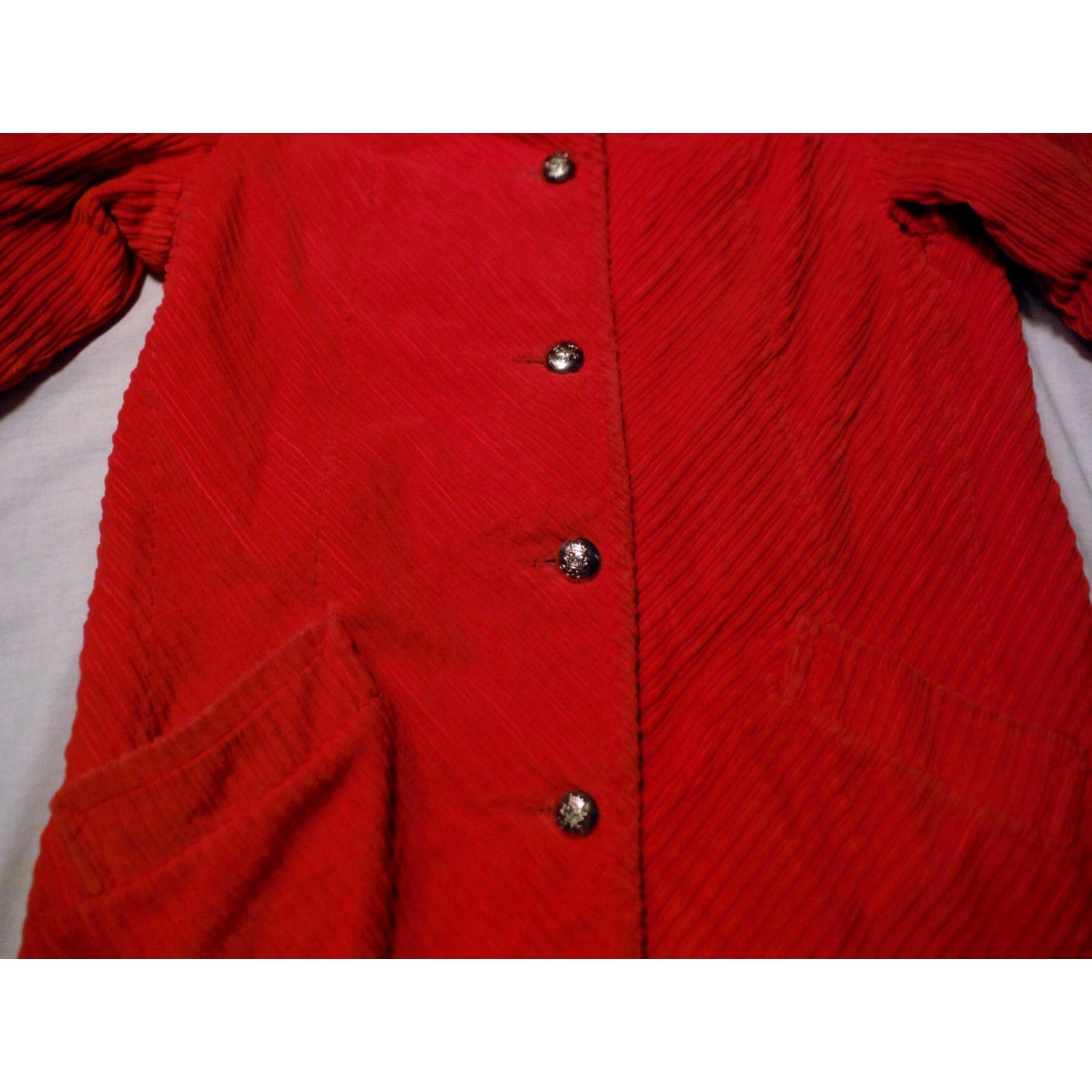 Vintage VINTAGE ILGWU Ladies M/L 1960s Corduroy Coat Fleece Lined Union Made USA Red Mens Size M / US 6-8 / IT 42-44 - 7 Thumbnail