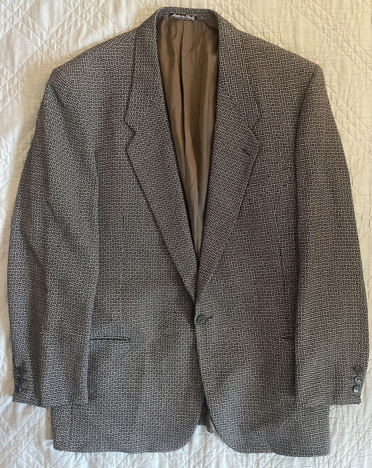 Giorgio Armani Armani Check Wool Jacket Size 44L - 1 Thumbnail