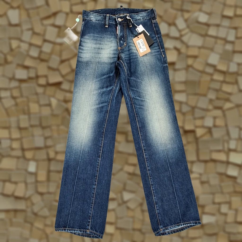 Dsquared2 Dsquared2 Jeans Blue W30 L31 44 Regular Fit Denim 5-Pocket Button Fly Made In Italy Mens Straight Leg Vintage No Size US 44 / EU 60 - 1 Thumbnail