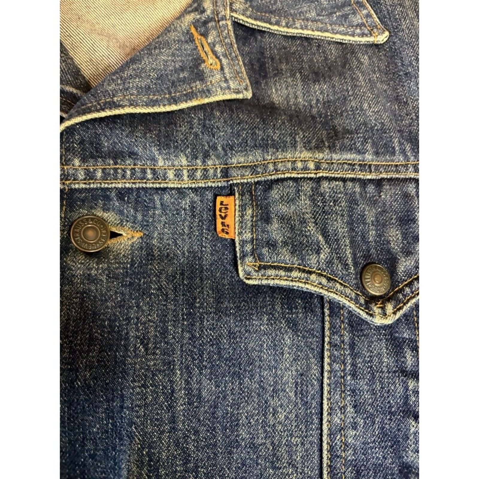 Levi's Vintage 70s Levi’s Orange Tab Denim Chore Bush Jacket Large Size US L / EU 52-54 / 3 - 4 Thumbnail