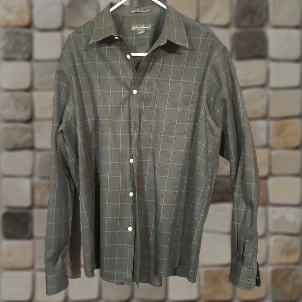 Eddie Bauer Eddie Bauer Shirt Men's 2XL Button Up Classic Fit Wrinkle Free Plaid Purple Gray XS? Size US XXL / EU 58 / 5 - 1 Thumbnail