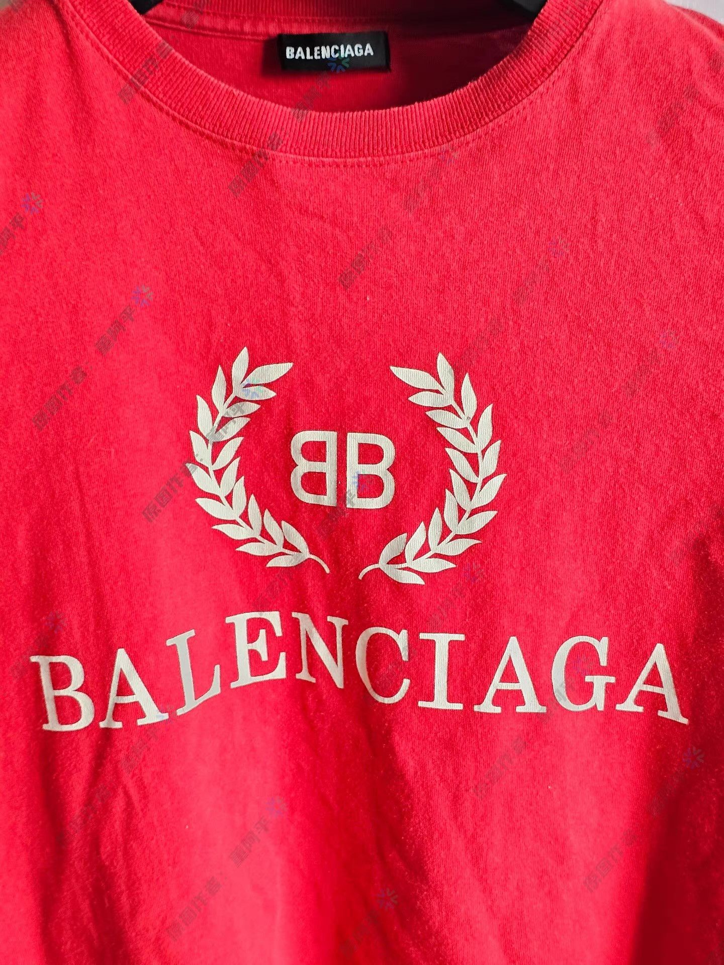 Balenciaga Balenciaga Red Wheat Ear Short Sleeve T-shirt Q4 Size US S / EU 44-46 / 1 - 2 Thumbnail