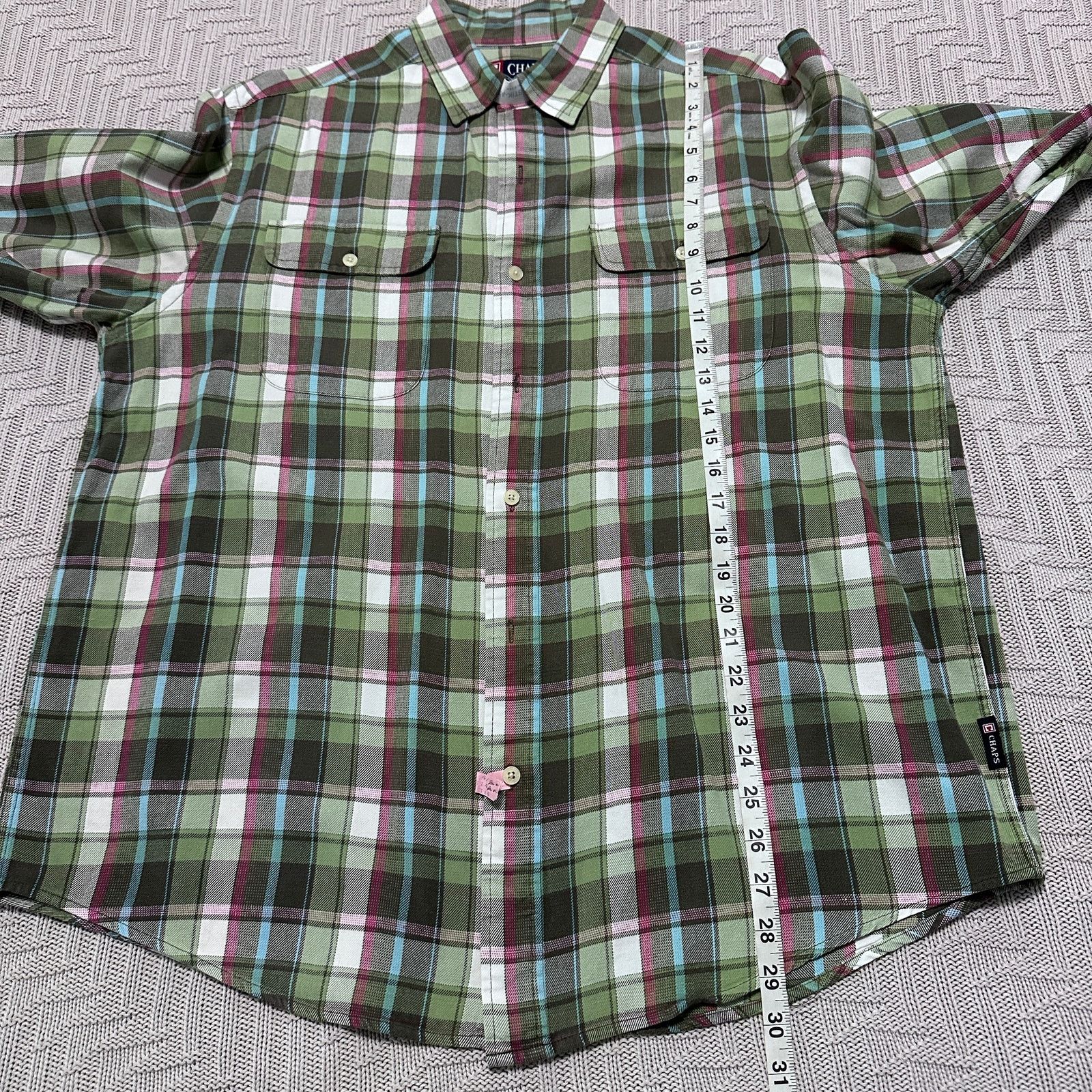 Chaps Chaps green plaid flannel button down Size US L / EU 52-54 / 3 - 7 Thumbnail