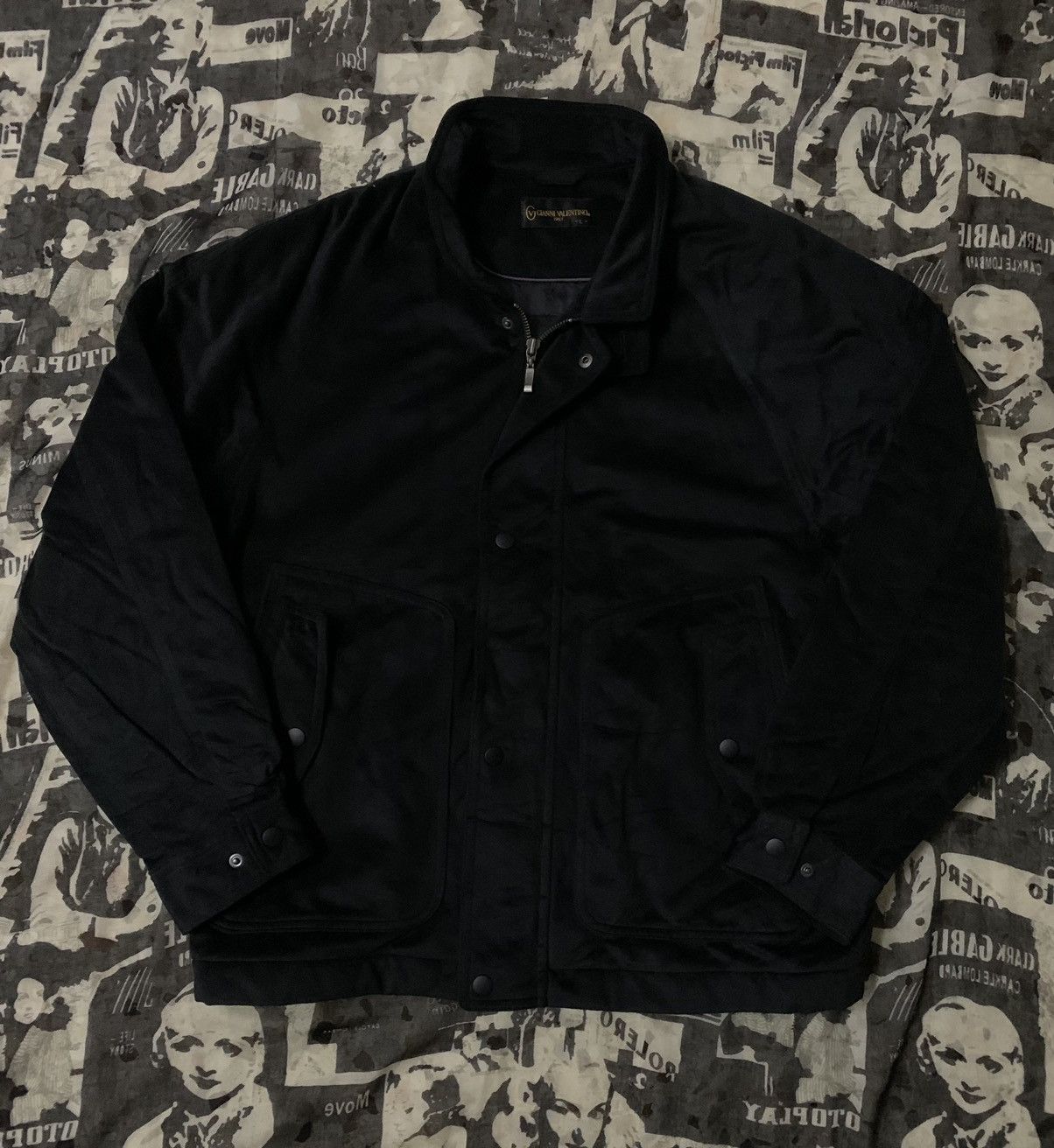 Gianni Valentino 💥Vintage Gianni Valentino Velvet Black Jacket Size US L / EU 52-54 / 3 - 4 Thumbnail