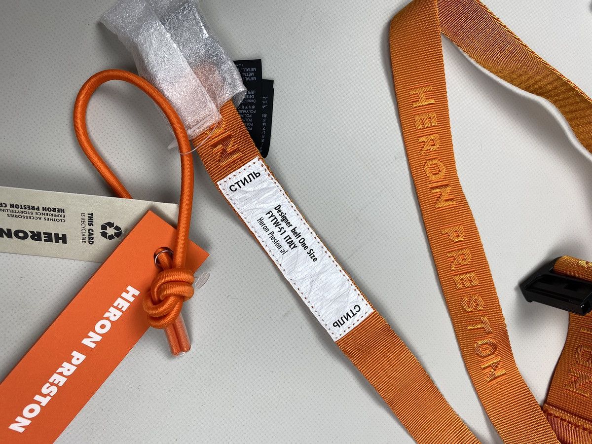 Heron Preston BNWT! Heron Preston Tiny Tape Magnetic Belt One Size Orange Size ONE SIZE - 8 Thumbnail