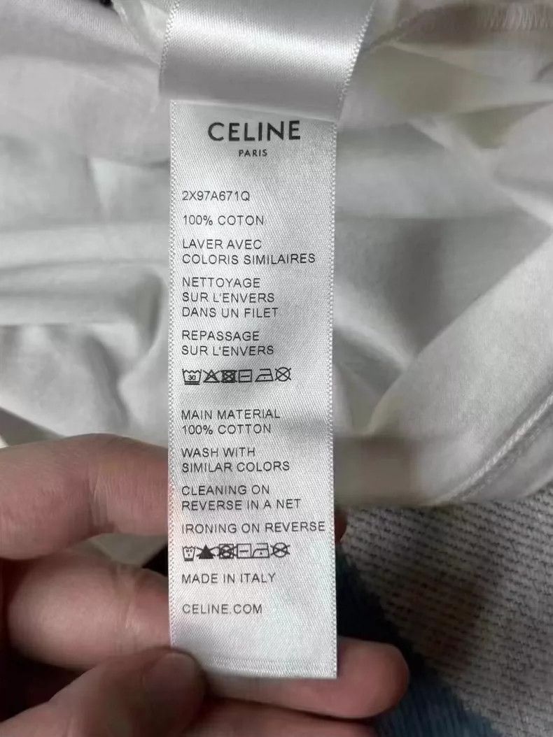 Celine Celine Paris Black and White Short Sleeve Shirt Size US S / EU 44-46 / 1 - 3 Thumbnail