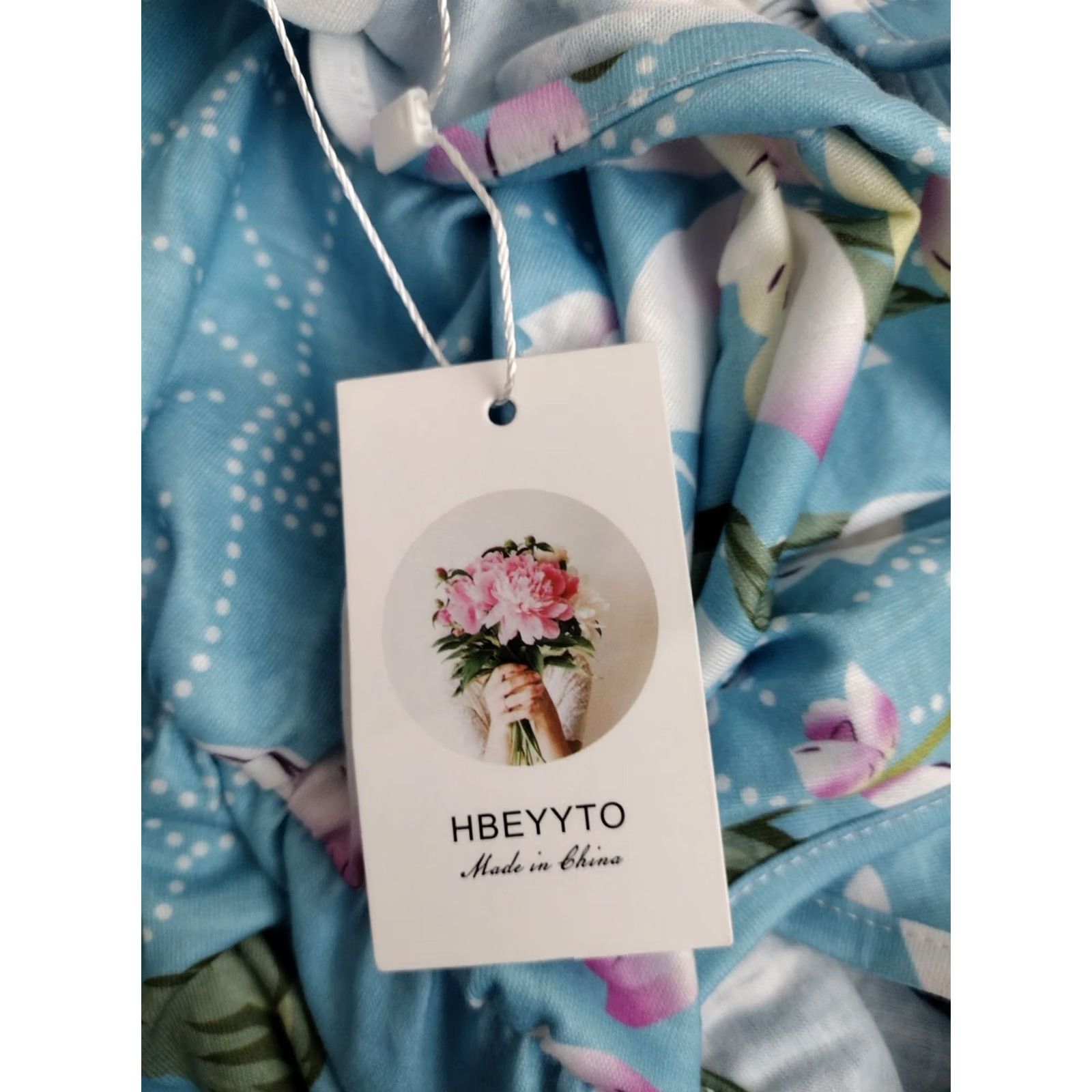 Vintage HBEYYTO Women's Flower V-neck Sleeveless Casual Short Dress 3XL Size 40" / US 18 - 7 Thumbnail