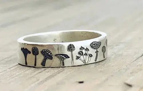 Ring Of Fire Handmade Carved Mushroom Ring (size 6-10) Size ONE SIZE - 4 Thumbnail