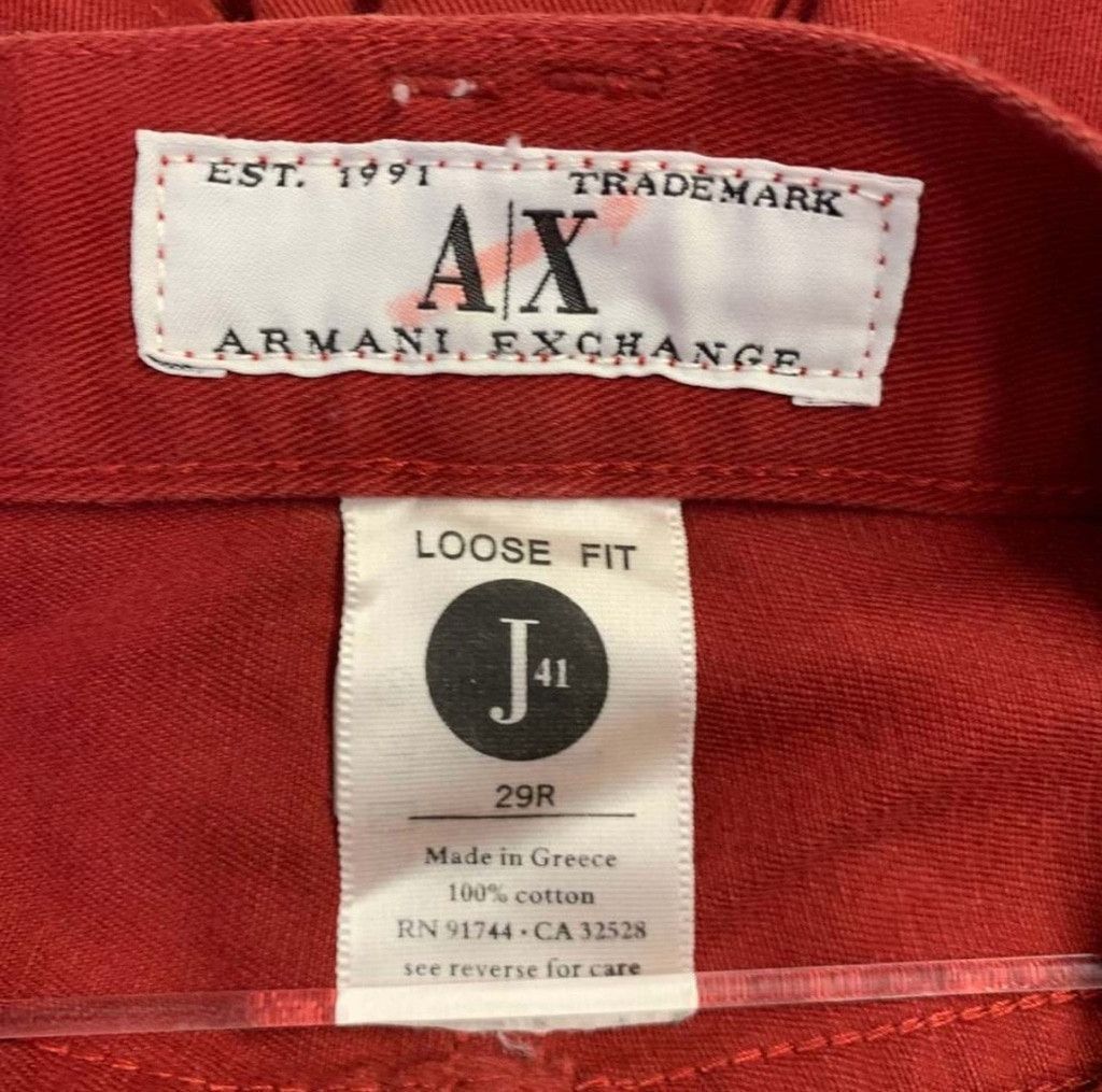 Armani Exchange Men's Armani Exchange Red Jeans Size 29R Size US 29 - 8 Thumbnail