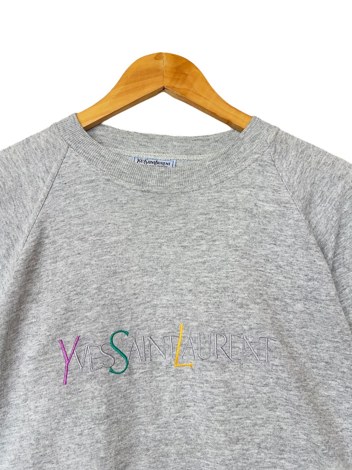 Yves Saint Laurent Vintage 90s YSL Yves Saint Laurent Spellout Sweatshirt Size US L / EU 52-54 / 3 - 5 Thumbnail