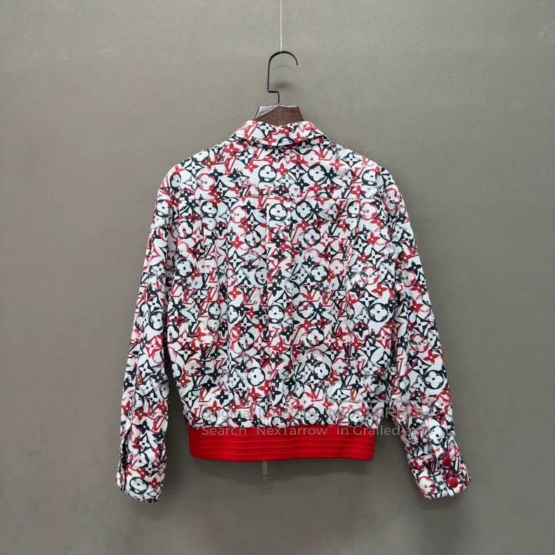 Louis Vuitton Old flower full print color matching red and