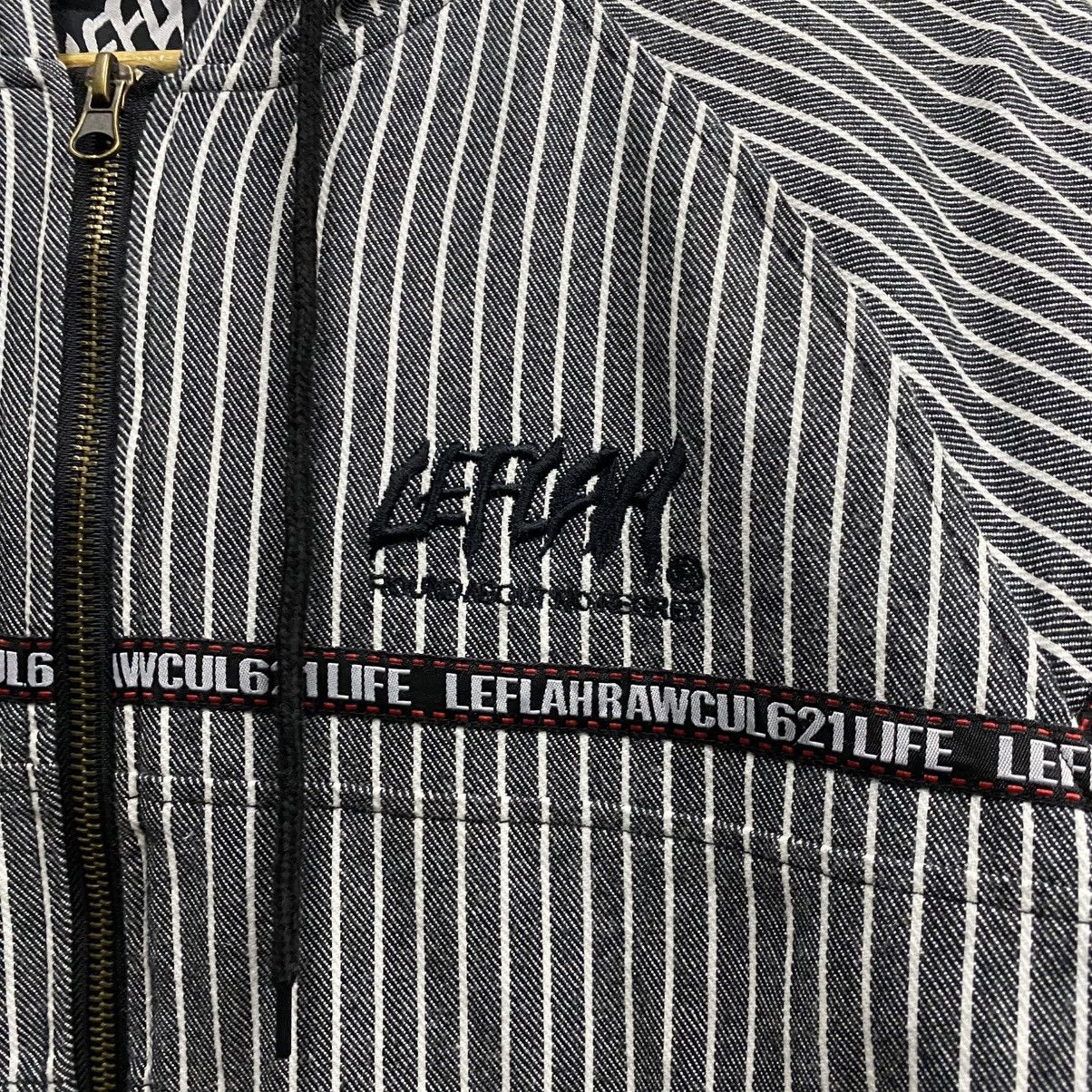 Japanese Brand LEFTLAH Stripe Workwear Zipper JACKET Size US L / EU 52-54 / 3 - 10 Thumbnail