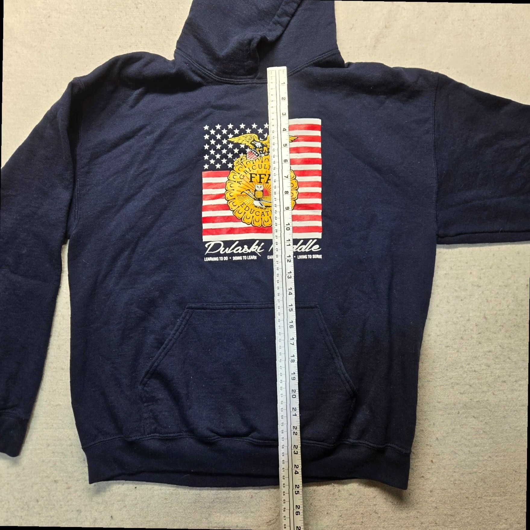 Vintage Blue Pulaski VA FFA Agriculture Education Hoodie Adult XL Unisex Size US XL / EU 56 / 4 - 5 Thumbnail