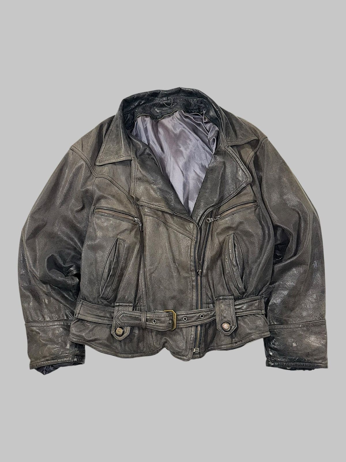 Vintage Vintage avant garde leather jacket Size S / US 4 / IT 40 - 1 Thumbnail