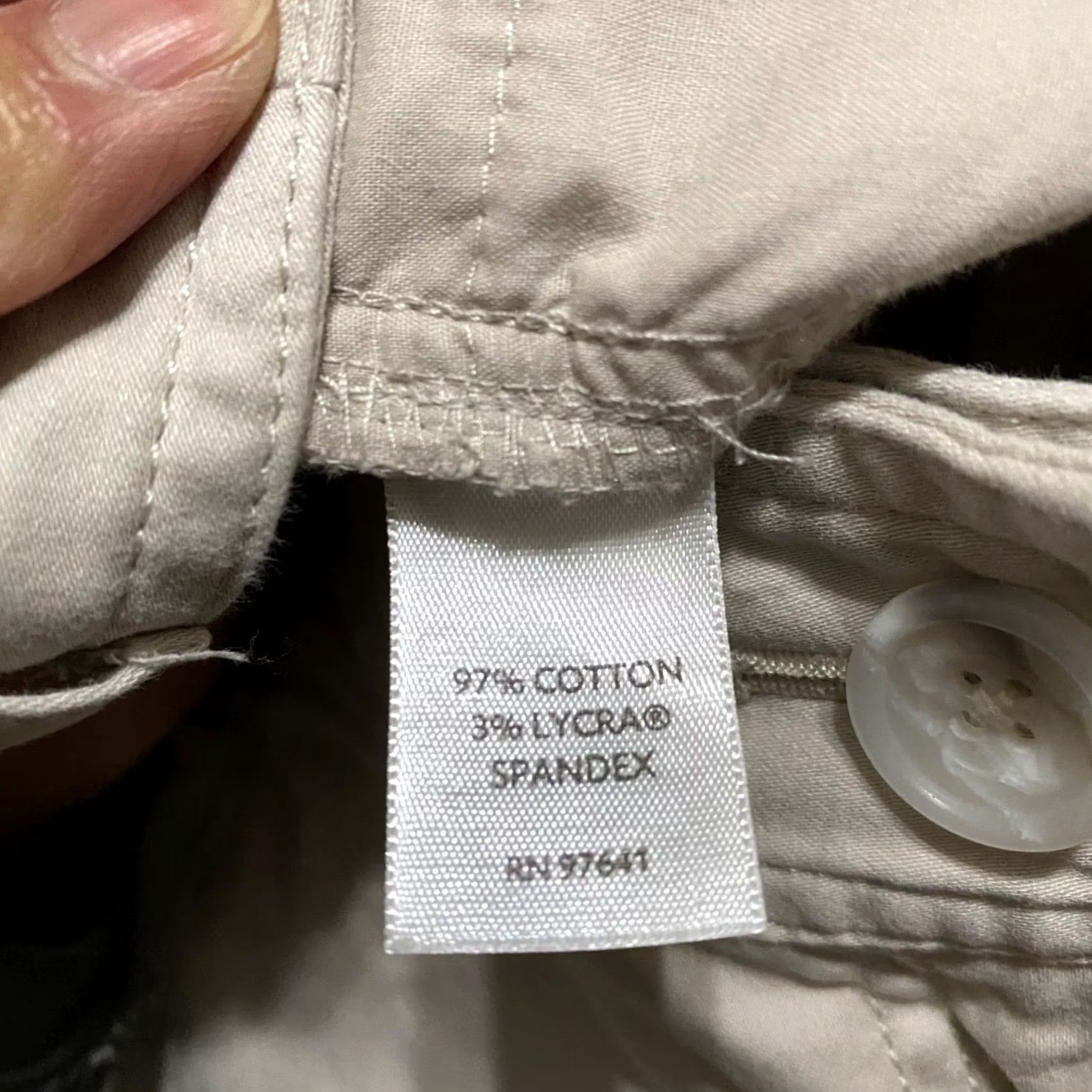 J. Jill J. Jill Womens Pants 12P Light Beige Straight Chino Mid Rise Stretch Petites Casual Travel Business Size 24" / US 00 / IT 34 - 4 Thumbnail