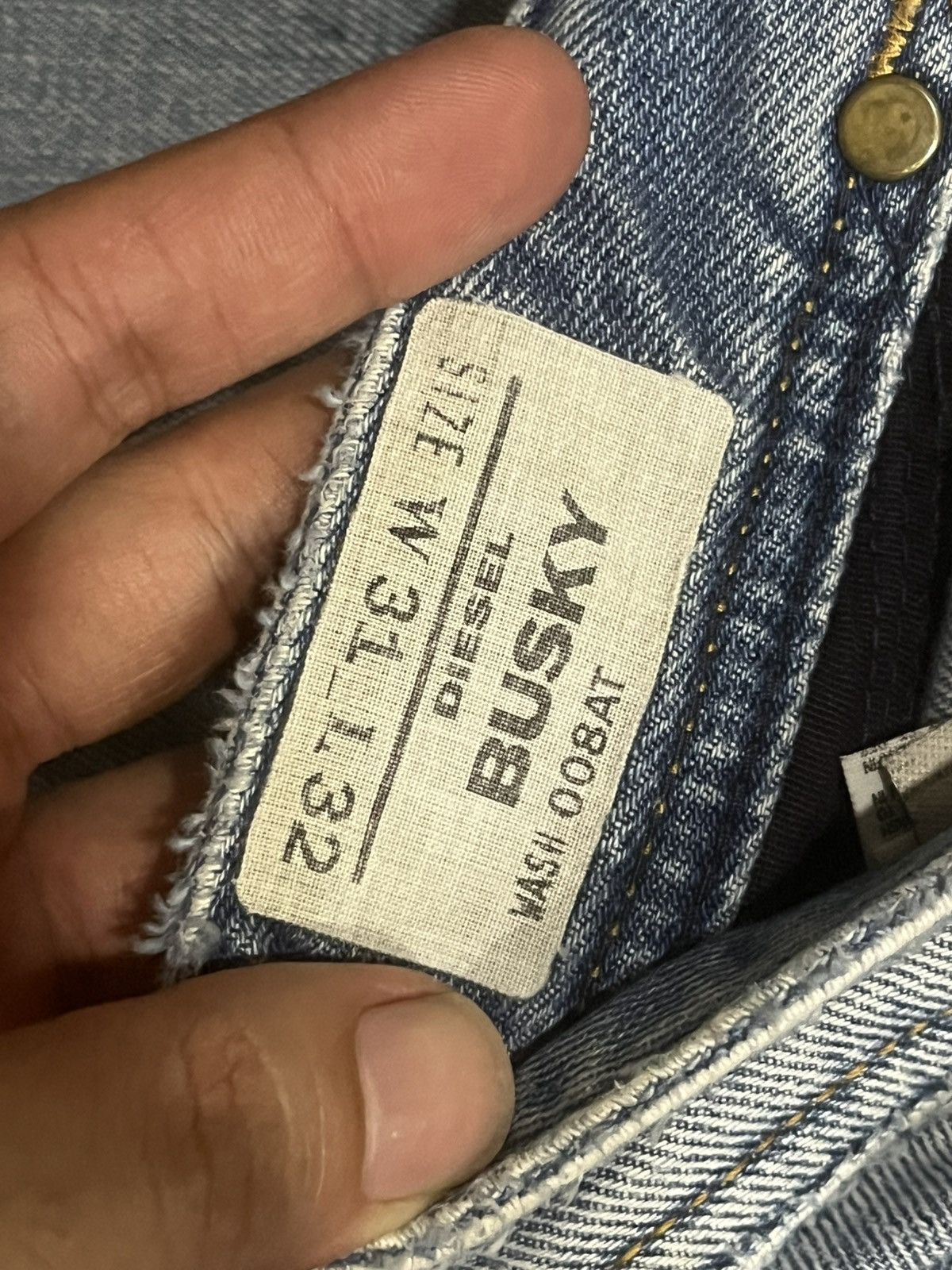 Diesel Vintage Diesel “Busky” Distressed Paint Splat Loose Fit Jean Size US 31 - 19 Thumbnail