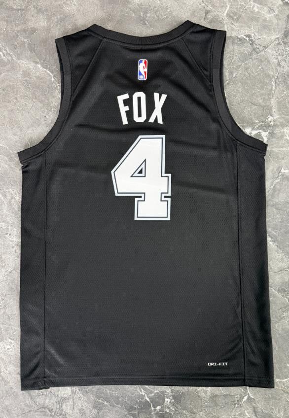 NBA San Antonio Spurs #4 De’Aaron Fox Jersey 2026 Size US L / EU 52-54 / 3 - 2 Thumbnail