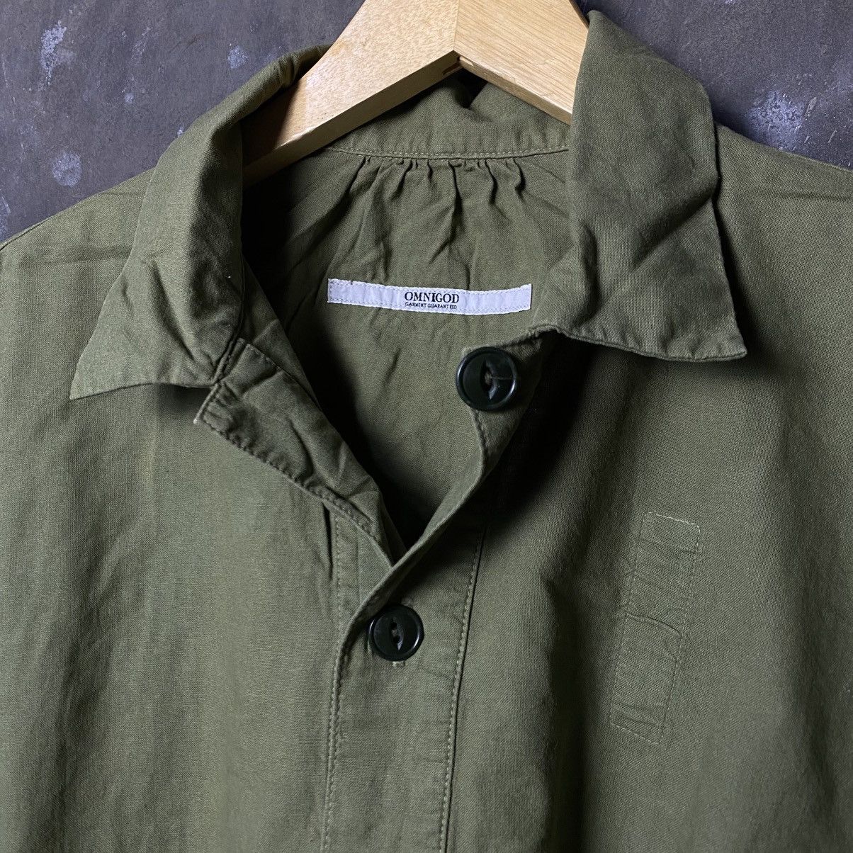 Japanese Brand × OMNIGOD omnigod japan military half button unique shirt Size US L / EU 52-54 / 3 - 4 Thumbnail