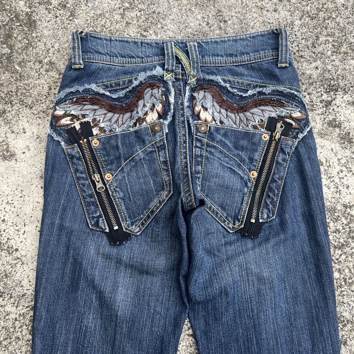 Japanese Brand “BACK NUMBER” EMBROIDERY SLIM FIT PUNK JEANS Size US 27 - 12 Thumbnail