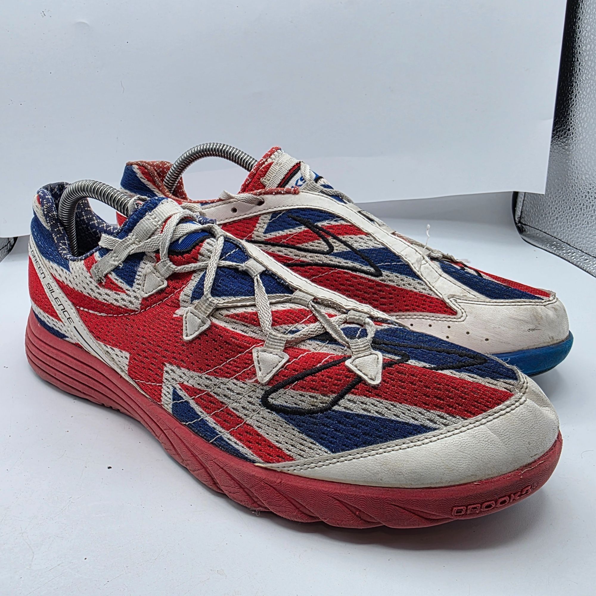 Brooks Brooks Green Silence Union Jack Mens Size 11 Athletic Shoes Size US 11 / EU 44 - 1 Thumbnail