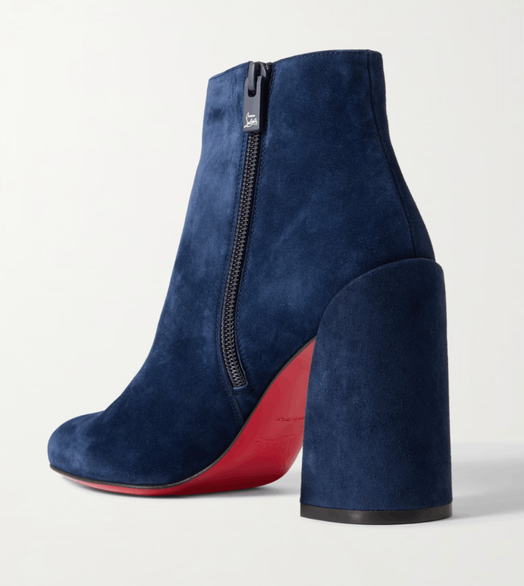 Turela 85 Zaffiro Blue Block Heel Short Ankle Bootie 40.5