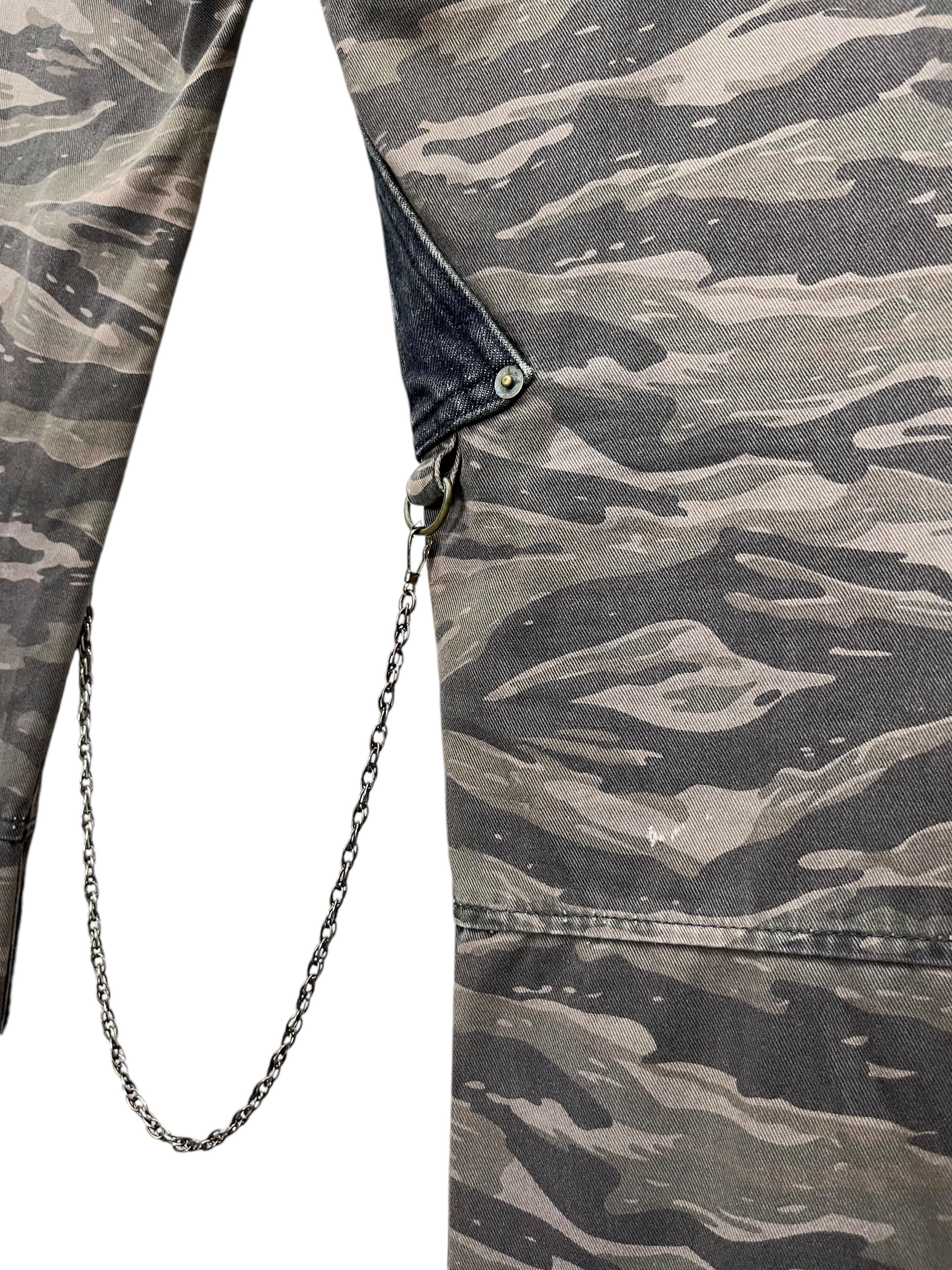 Japanese Brand 🔥TIGER STRIPES Seditionaries Punk Chain Bondage FLARE Pants Size US 29 - 14 Thumbnail