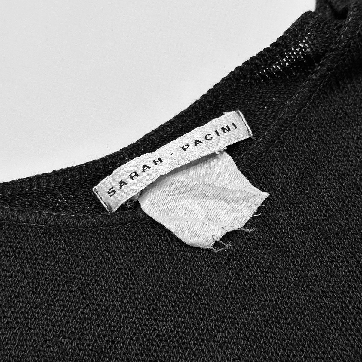 Sarah Pacini Sarah Pacini vintage avant garde textured black dress top Size ONE SIZE - 4 Thumbnail