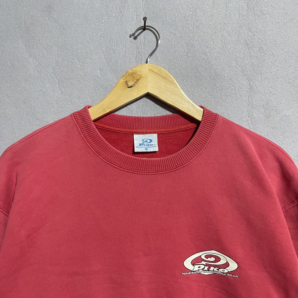 Vintage Vintage Piko Hawaiian Designed Wear Sweatshirt Red 90s Surf Size US XL / EU 56 / 4 - 4 Thumbnail