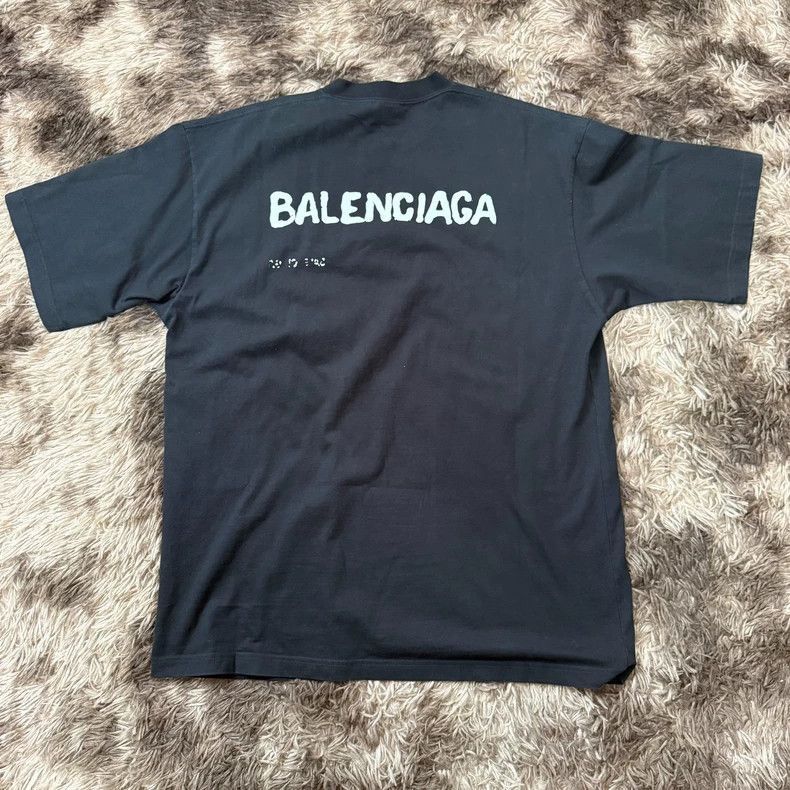 Balenciaga Balenciaga 23SS Graffiti Logo Short Sleeve T Size US M / EU 48-50 / 2 - 2 Thumbnail