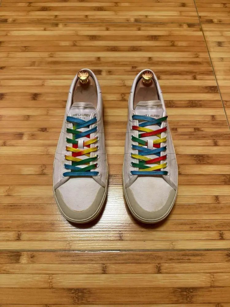 Other Sz 43 Saint Laurent Paris 16SS Runway Rainbow Sneaker-2507 Size US 10 / EU 43 - 8 Thumbnail