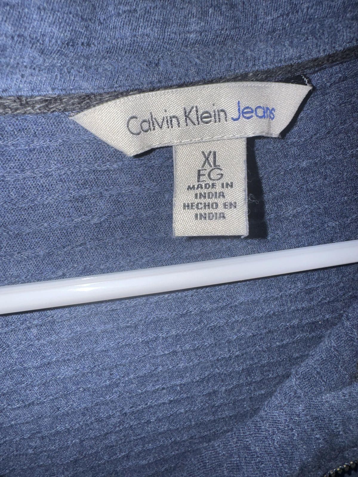Calvin Klein Calvin Klein Jeans Men's XL Blue Quarter-Zip Pullover Sweath Size US XL / EU 56 / 4 - 3 Thumbnail