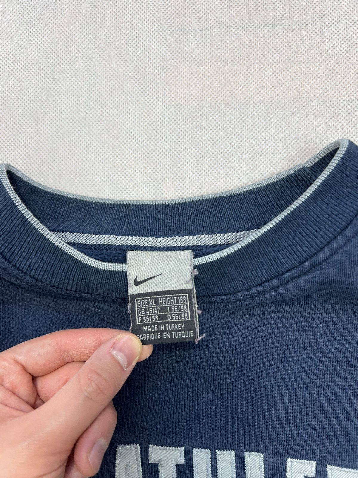 Nike × Vintage Sweatshirt Nike Athletic spellout vintage 90’s 00’s Size US XL / EU 56 / 4 - 3 Thumbnail