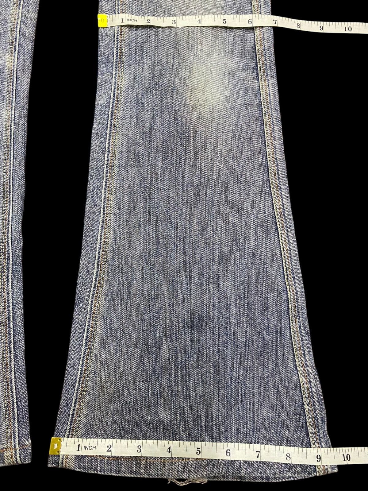 Japanese Brand Blue flared jeans with a vintage vibe #y2kfashion Size 29" - 16 Thumbnail