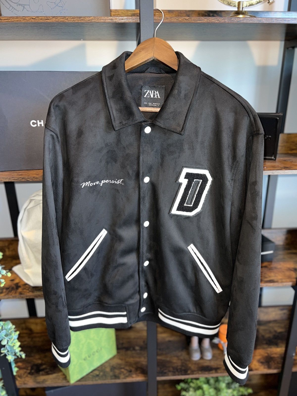 Zara Zara “Overlapping Chatter” Souvenir Jacket Sz L | Grailed