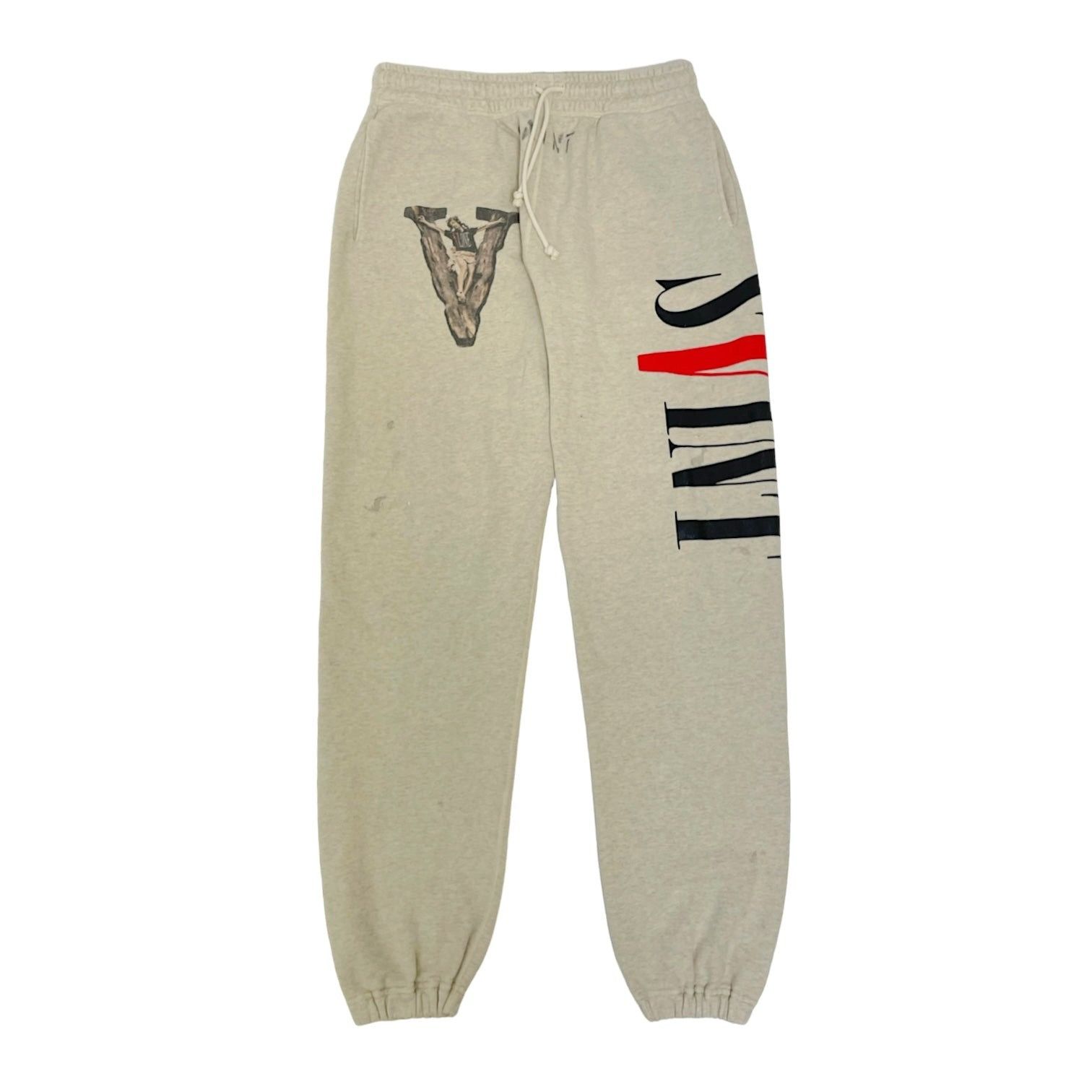 image of Vlone X Saint Michael Sweatpants Cream, Men's (Size 36)