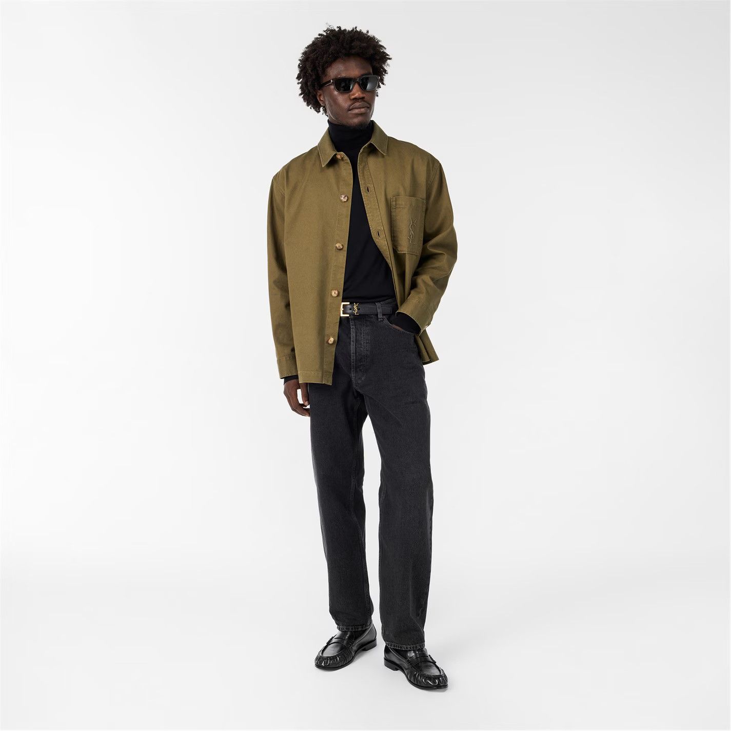 Saint Laurent Paris o1g2r1mq0426 Size: OS / SL 662 Sunglasses in Olive Green Size ONE SIZE - 4 Thumbnail
