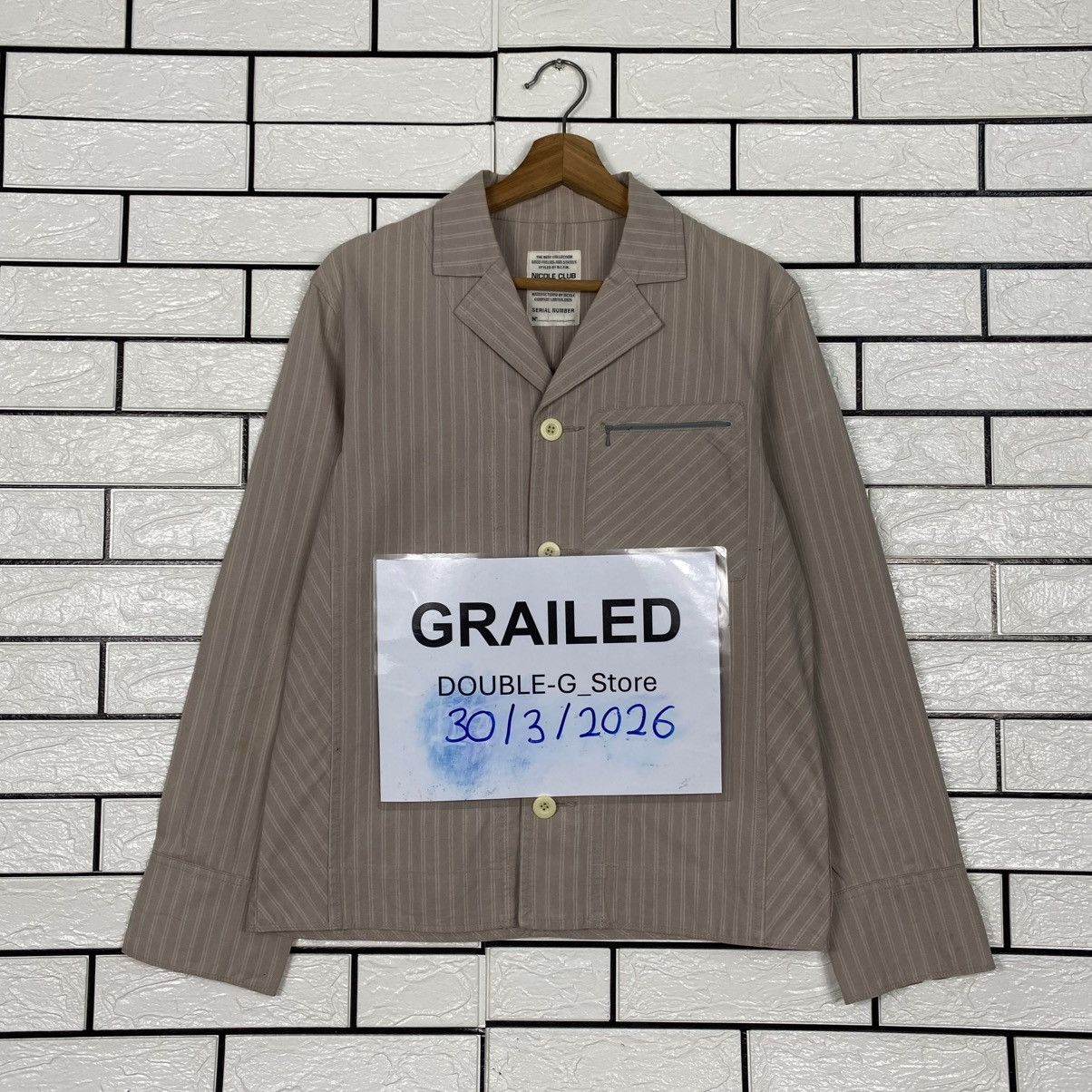 Issey Miyake 📌Vintage Hickory Chore Work Jacket Nicole Club For Men Size US M / EU 48-50 / 2 - 1 Thumbnail