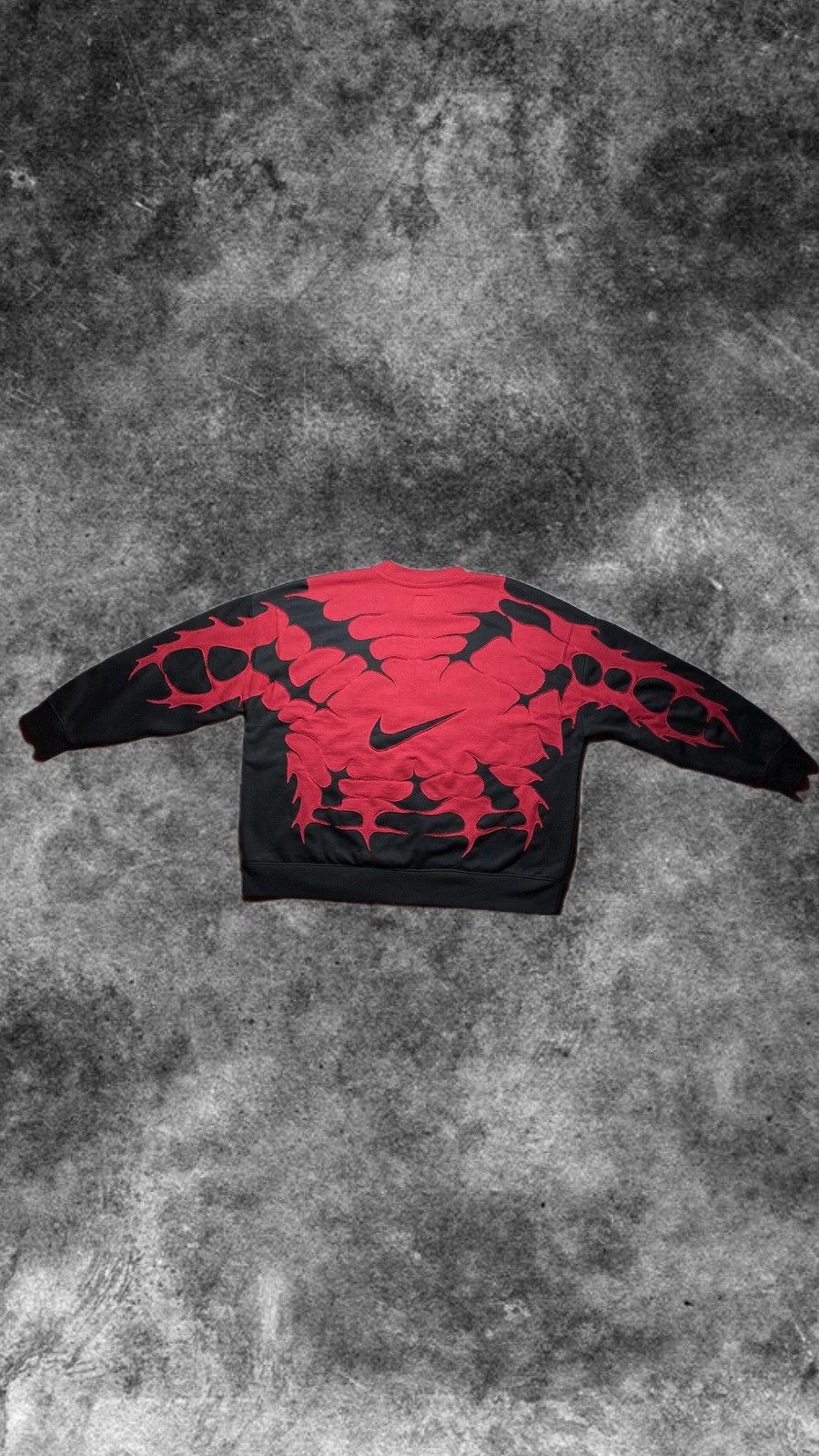 Nike × Vintage ⛩️Nike sweatshirt custom vintage y2k eye boxy distressed rare Size US L / EU 52-54 / 3 - 2 Thumbnail