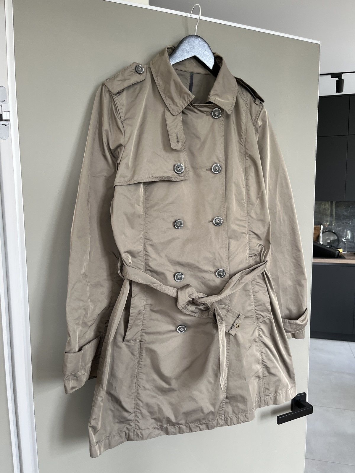 Gimo's Gimos Nylon Trench Coat Size L / US 10 / IT 46 - 2 Thumbnail