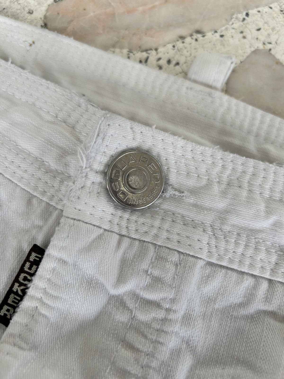 Dsquared2 Motherfucker Denim Dsquared Italy White Vintage Size US 33 - 10 Thumbnail