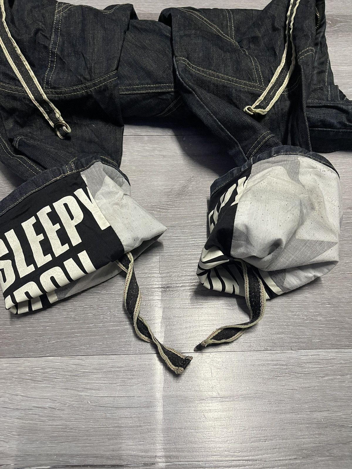 If Six Was Nine × Le Grande Bleu (L.G.B.) × PPFM PPFM Multipocket Megalace Jeans Size US 31 - 9 Thumbnail