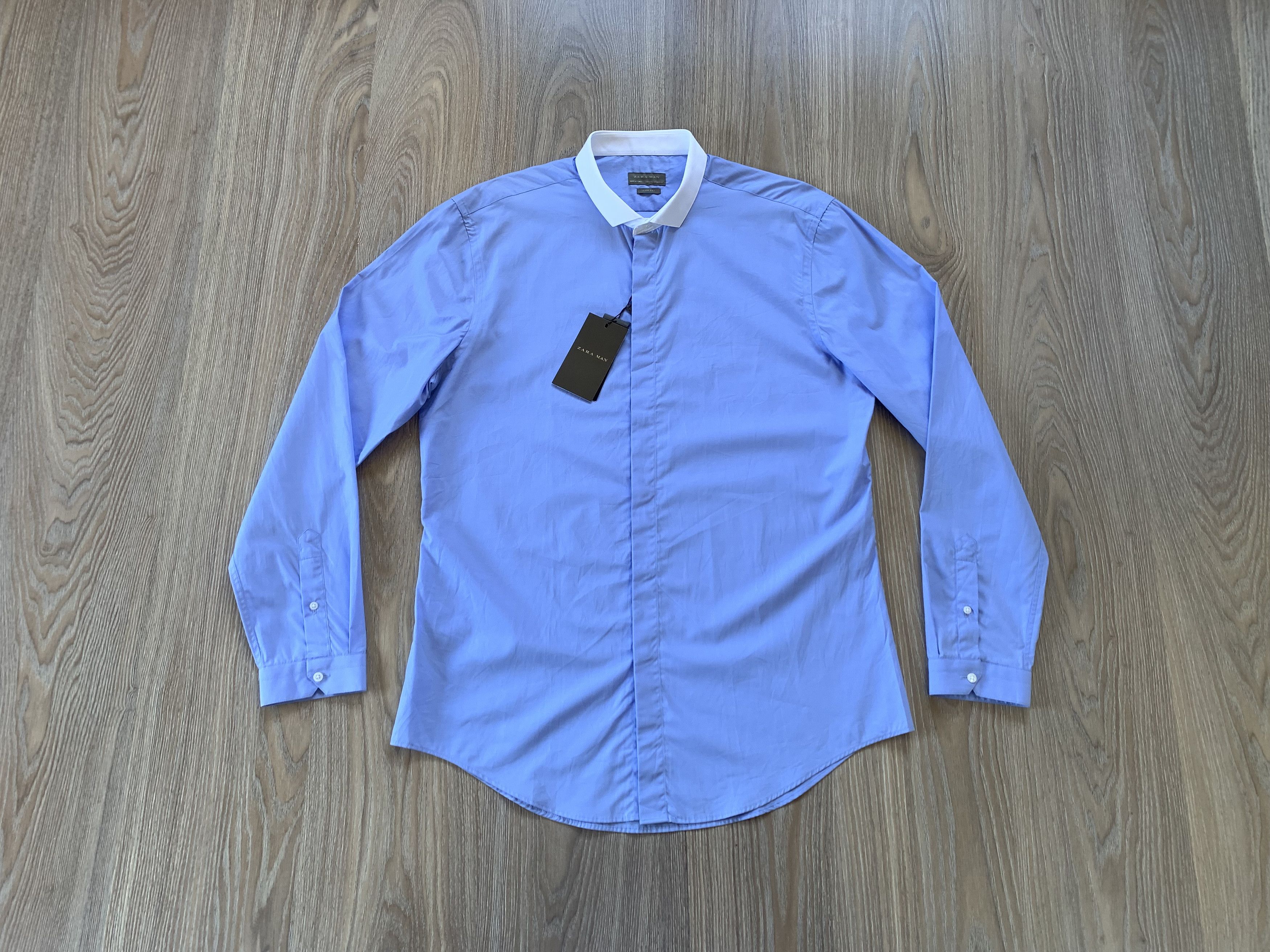 Zara Zara Shirt White Button Front Long Sleeve Dress Shirt Men L | Grailed