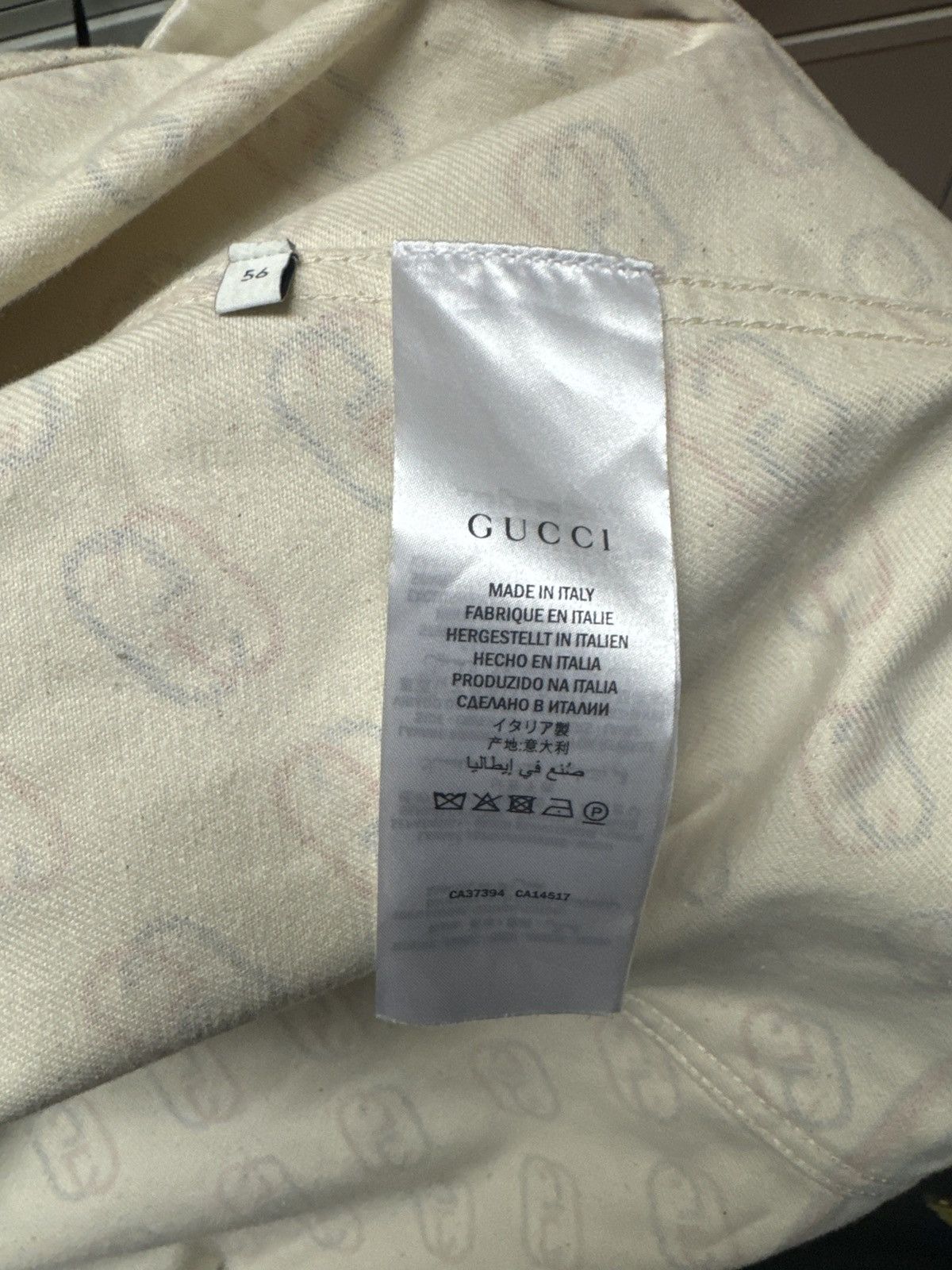Gucci Gucci Interlocking G Logo Printed Trucker Jacket Size US XL / EU 56 / 4 - 7 Thumbnail