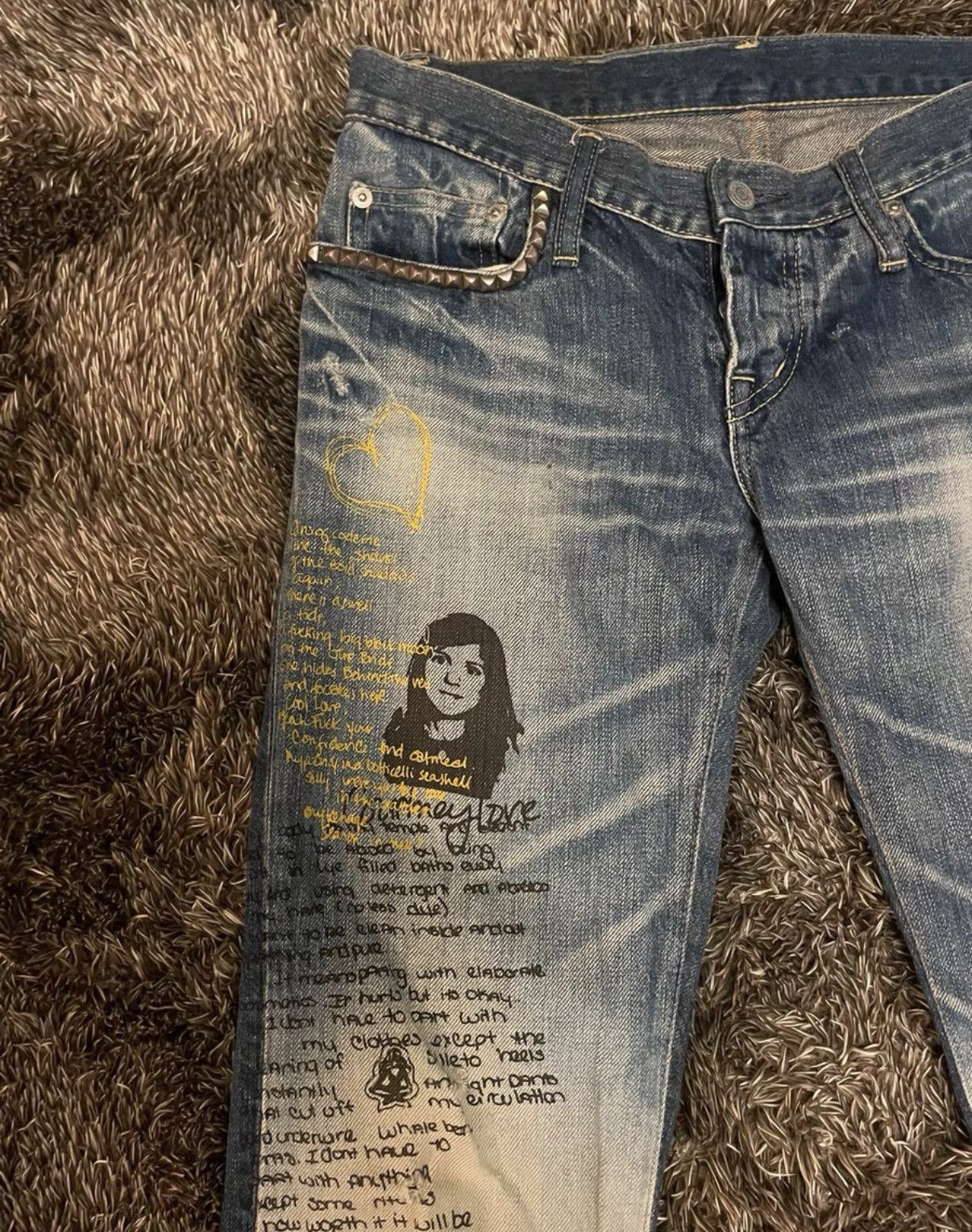 Hysteric Glamour Hysteric Glamour The Doors Y2K Studded Jeans K24 Size US 34 / EU 50 - 1 Thumbnail