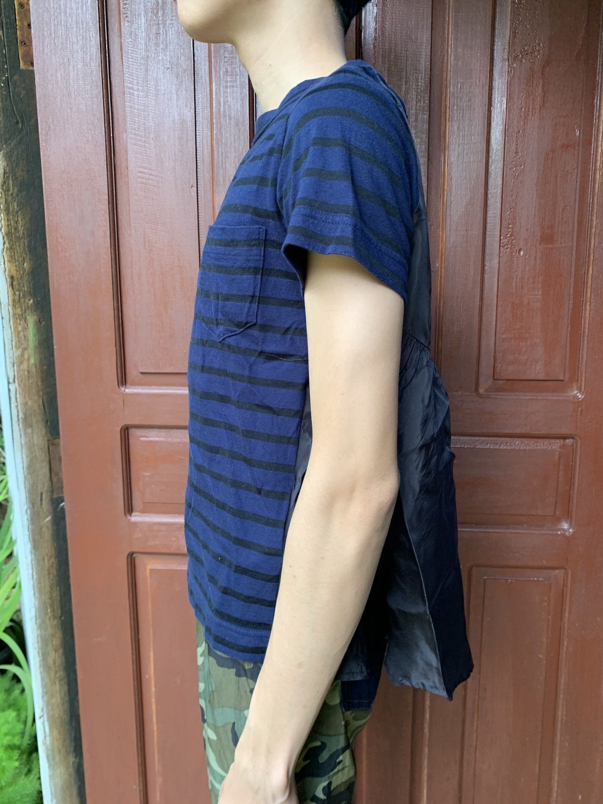 Designer × Sacai sacai luck Japan Striped Pocket Mix Nylon Designer Top Size M / US 6-8 / IT 42-44 - 4 Thumbnail