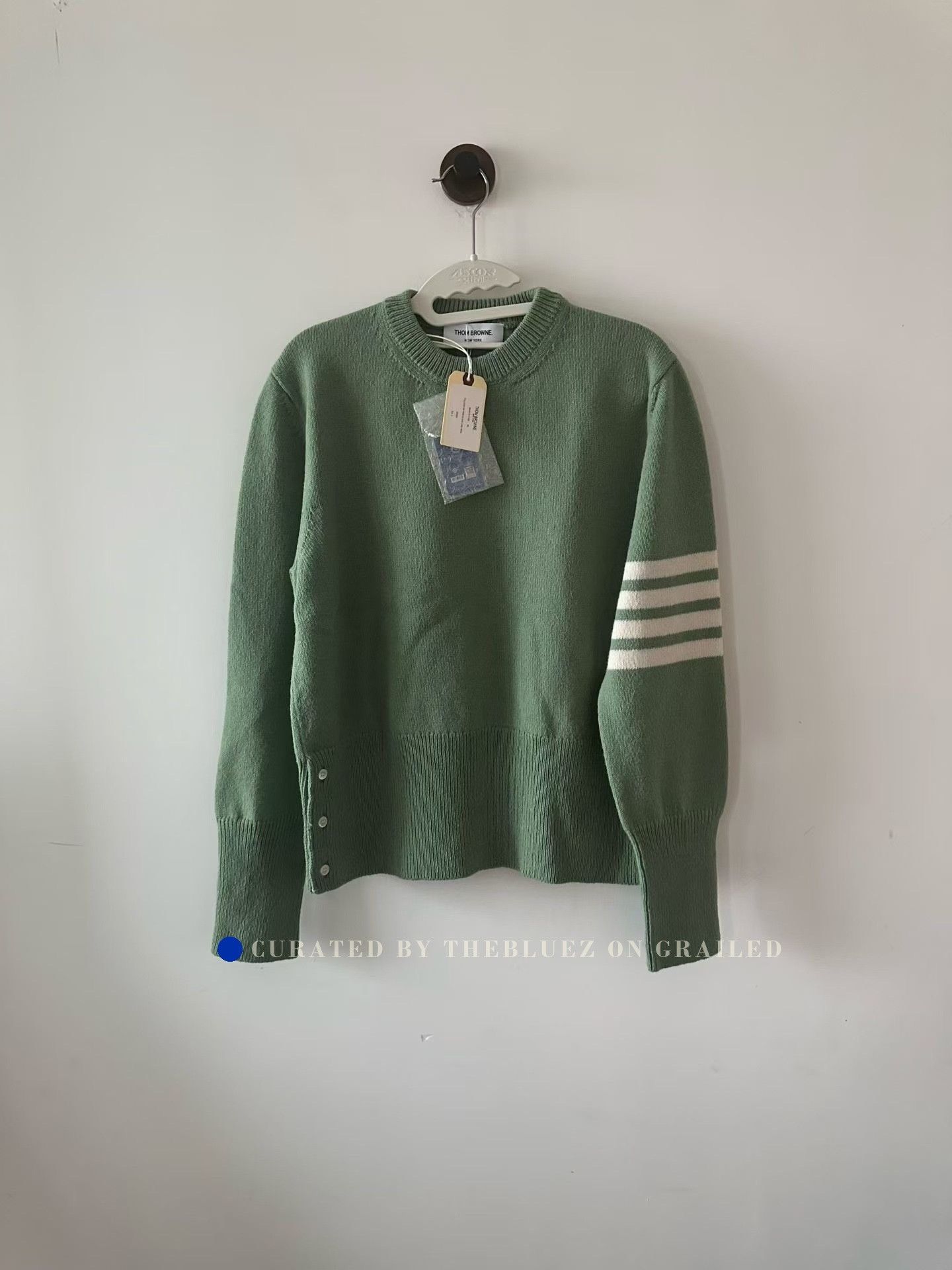 Thom Browne Thom Browne Green Wool Sweater Size US M / EU 48-50 / 2 - 1 Thumbnail