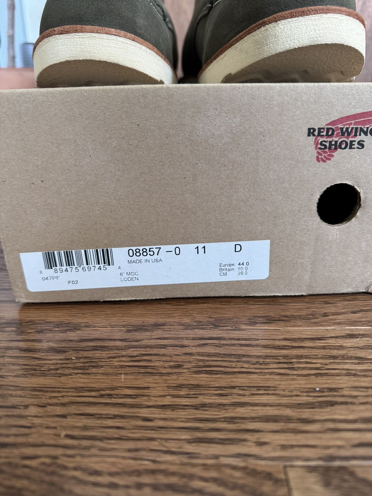 Red Wing Loden Abilene moc toe - 8857 Size US 11 / EU 44 - 2 Thumbnail