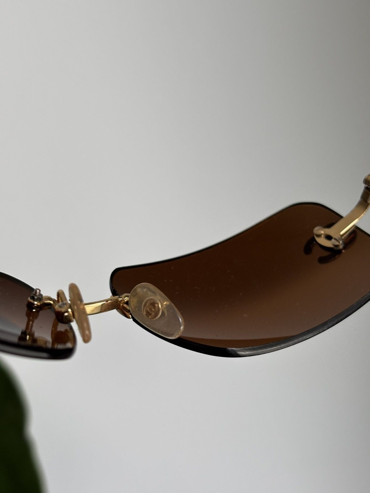 Chanel CHANEL Sunglasses 4017-D Rimless Rhinestone Vintage Size ONE SIZE - 6 Thumbnail